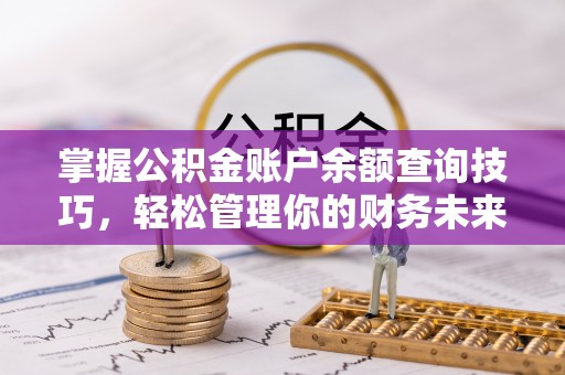 桃园掌握公积金账户余额查询技巧，轻松管理你的财务未来