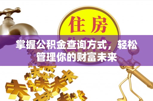 桃园掌握公积金查询方式，轻松管理你的财富未来