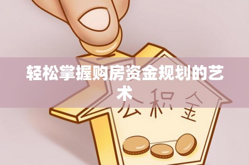 桃园轻松掌握购房资金规划的艺术