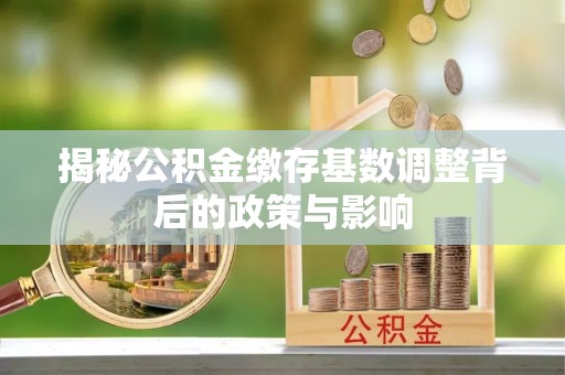 桃园揭秘公积金缴存基数调整背后的政策与影响