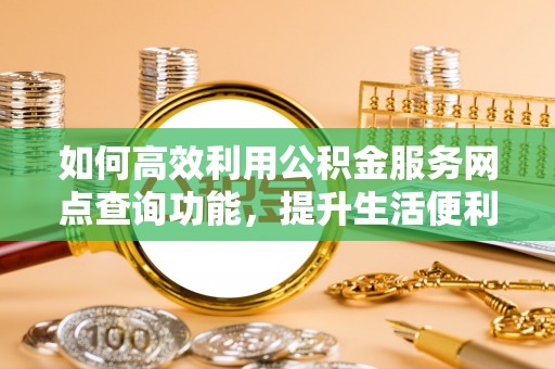 桃园如何高效利用公积金服务网点查询功能，提升生活便利性