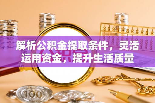 桃园解析公积金提取条件，灵活运用资金，提升生活质量
