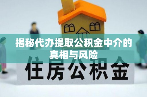 桃园揭秘代办提取公积金中介的真相与风险