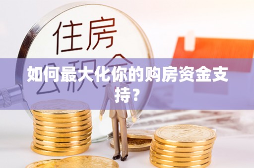 桃园如何最大化你的购房资金支持？