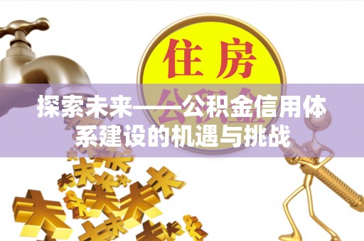 桃园探索未来——公积金信用体系建设的机遇与挑战